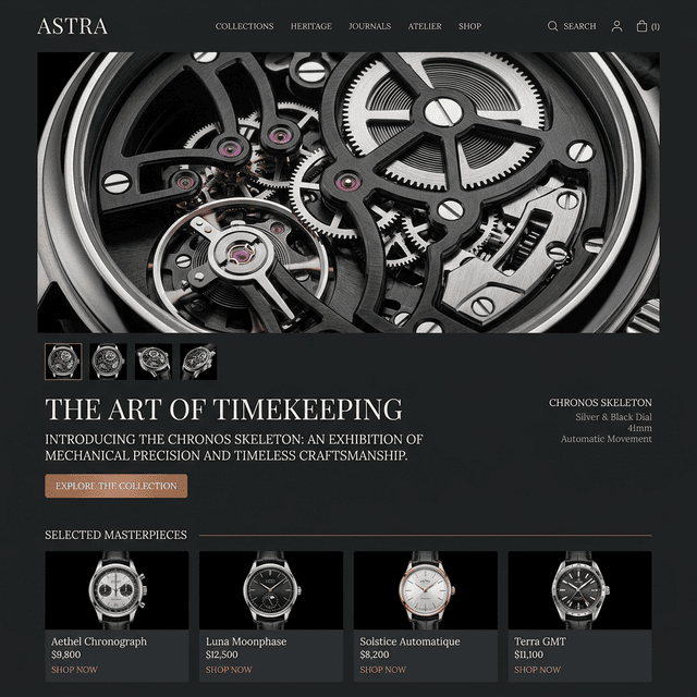 Site E-commerce Montres de Luxe