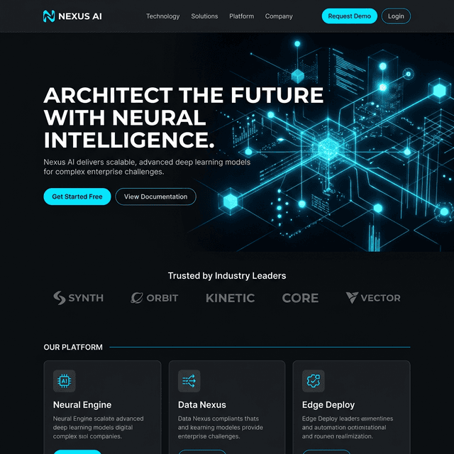 Landing page IA Startup