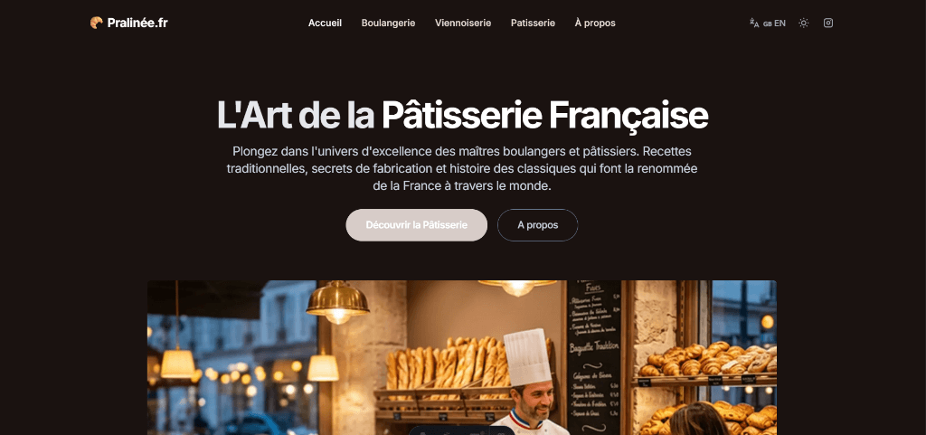 Site Boulangerie Pâtisserie - Pralinée.fr