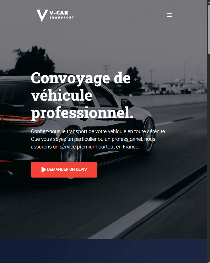 Tablette Plateforme de convoyage V-Car